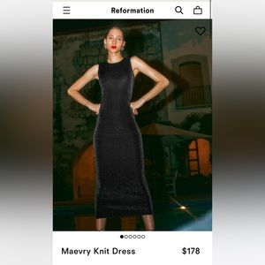 Reformation black sparkly dress